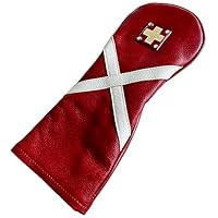 木の庄帆布 キノショウハンプ  ヘッドカバー 2点セット  レッド系 FW [240101433001] ゴルフウェア ストスト 木の庄帆布 キノショウハンプ ヘッドカバー 2点セット レッド系